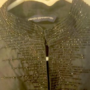 Black Shaw with Black Beading French Connection